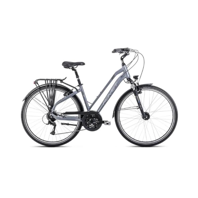 Гибридный велосипед ROMET Gazela 5 (2024) 28" серебристо-серый