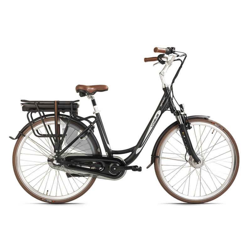Электровелосипед VOGUE Basic, матовый-черно-коричневый 3к