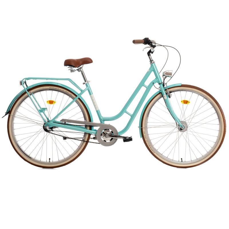 Велосипед женский Romet Retro Luiza Lux 28", 3 передачи, фисташковый