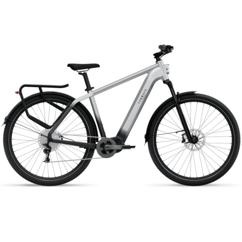 Электрический велосипед TENWAYS AGO X, 29 дюймов Gradient Silver
