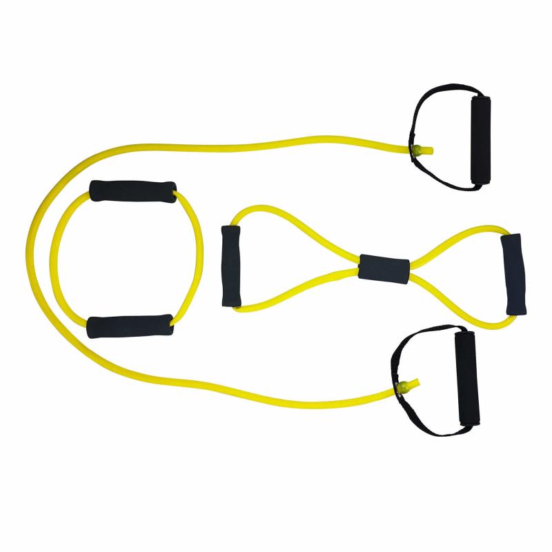 Võimlemiskummide komplekt TUNTURI Tubing Set with Grip, Light, Yellow