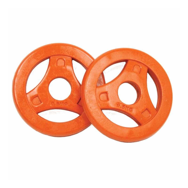 Raskuskettad TUNTURI Aerobic Plates 0.50kg, oranž