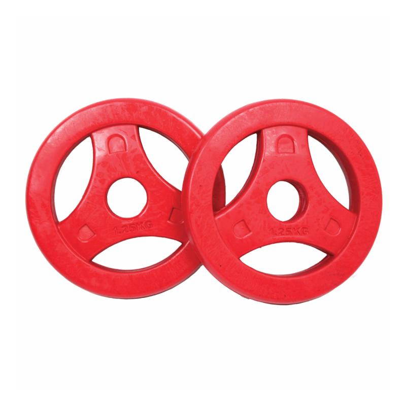 Weight plates TUNTURI Aerobic Plates 1.25 kg, red