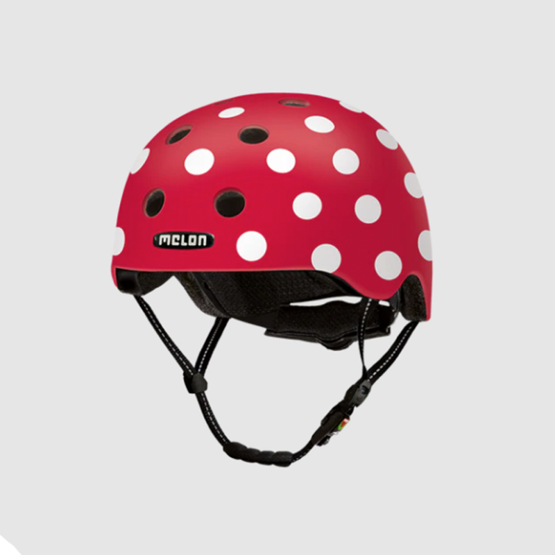 Children's helmet MELON Dotty White, red