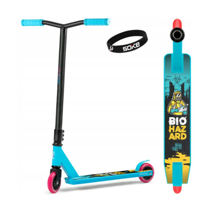 Stunt scooter SOKE GO! Bio Hazard, turquoise