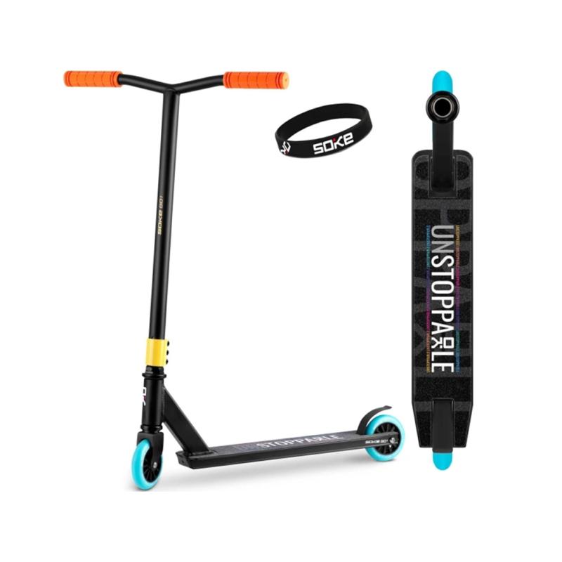 Stunt scooter SOKE GO! Unstoppable, black-orange-blue