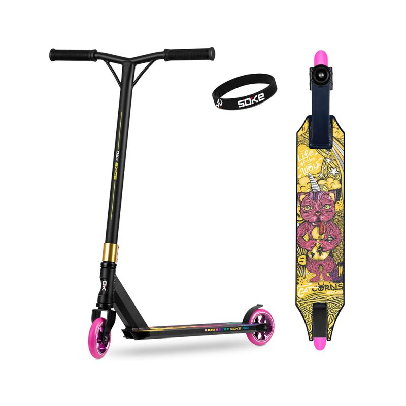 Trick scooter SOKE PRO black-pink-gold