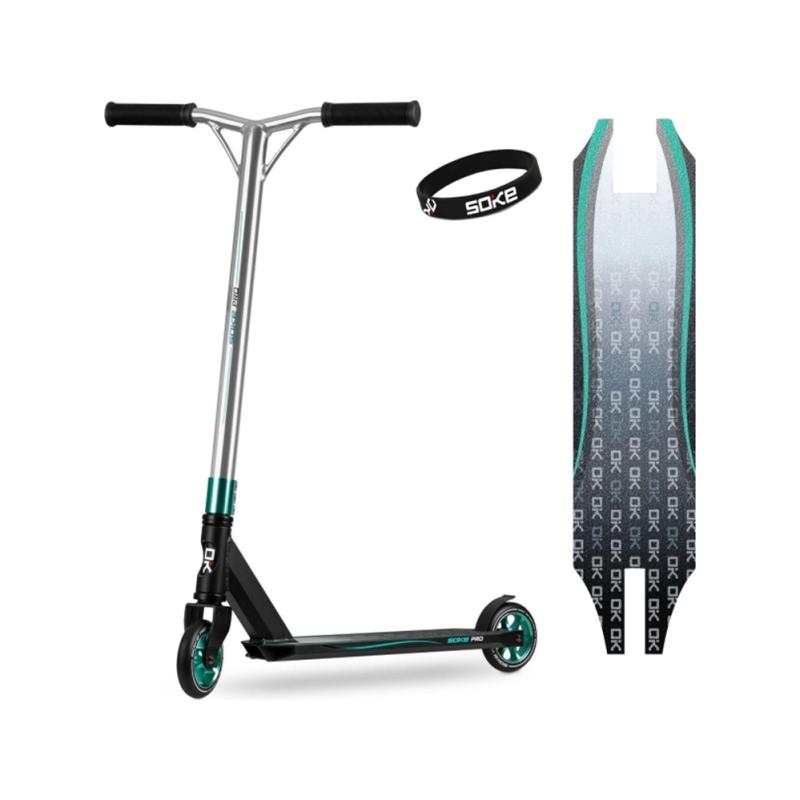 Trick scooter SOKE PRO black-grey-turquoise