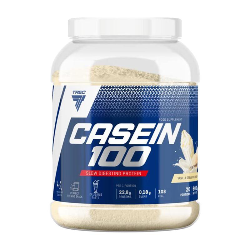 Lēni uzsūcošs kazeīna proteīns TREC CASEIN 100 CREAMY-VANILLA 600g