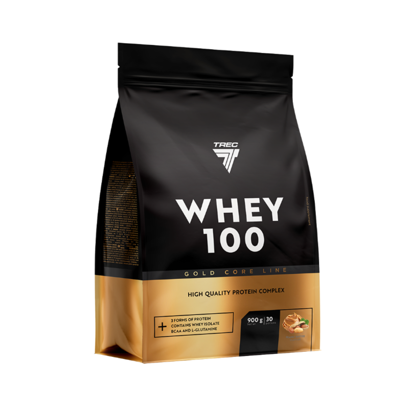 Olbaltumvielu pulveris TREC GOLD CORE WHEY 100 ZEMERIEKSTU SVIESTS 900g