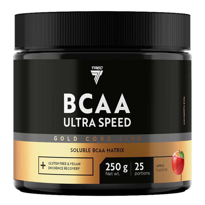 Аминокислота TREC GOLD CORE LINE BCAA ULTRA SPEED APPLE 250 г