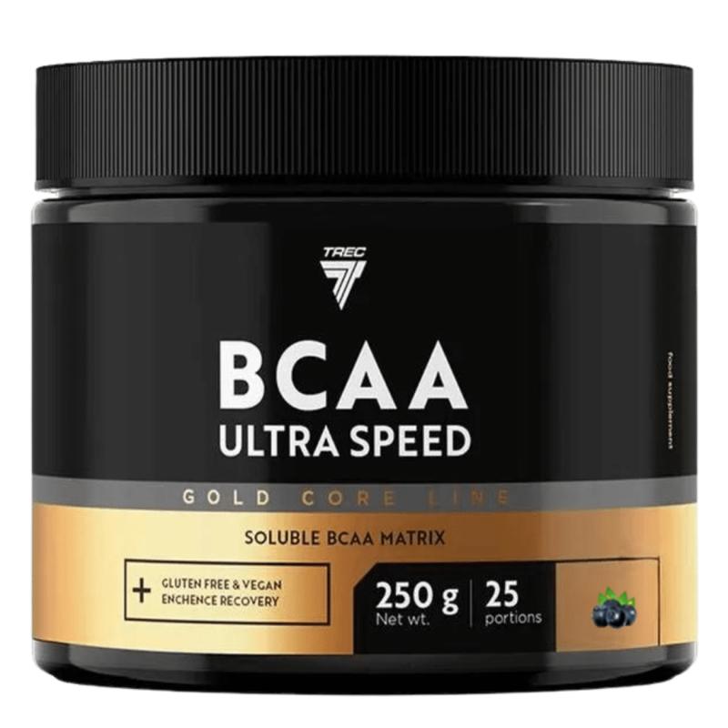 Aminohappo TREC GOLD CORE LINE BCAA ULTRA SPEED BLACKCURR 250 g