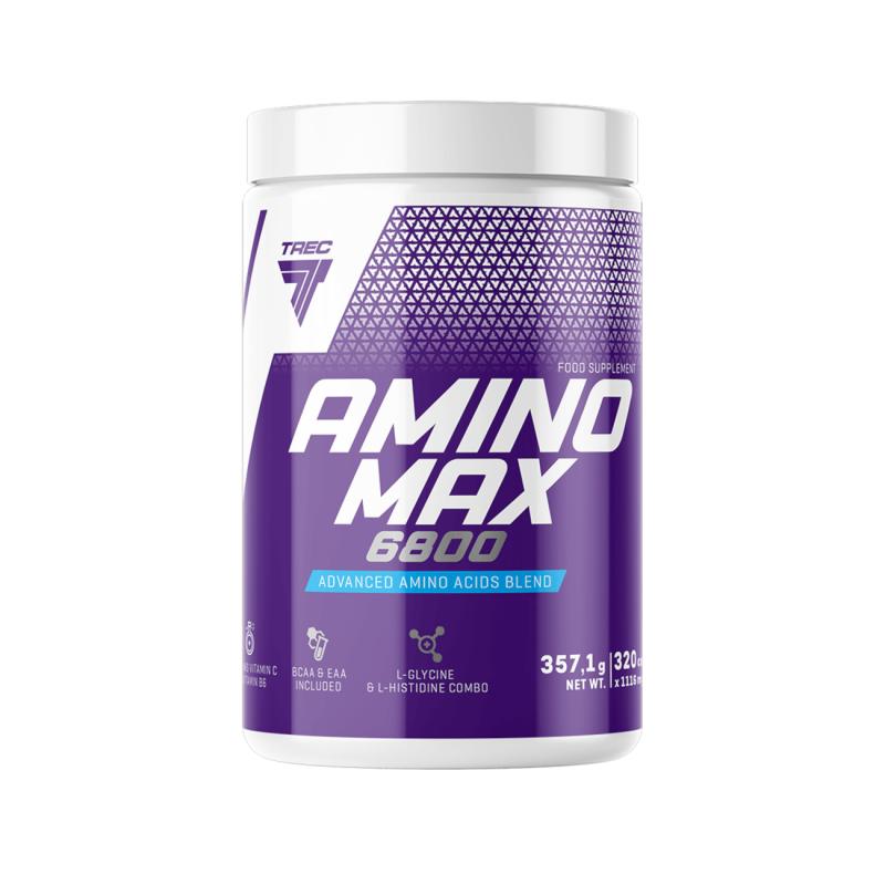 Erittäin puhtaat aminohappokapselit TREC AMINO MAX 6800, 320 kapselia.