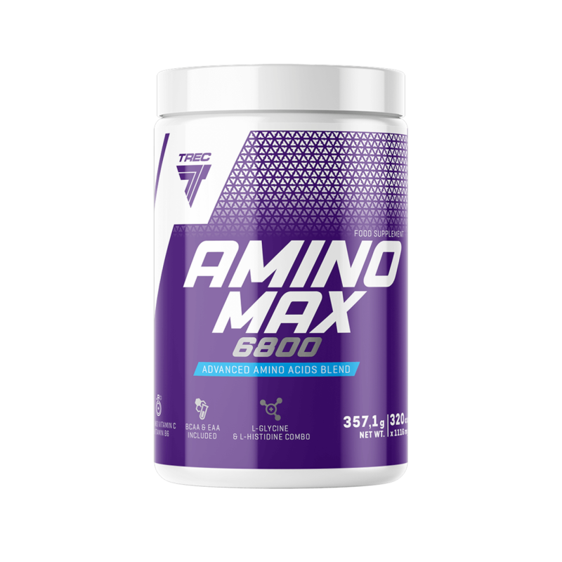 Super pure amino acid capsules TREC AMINO MAX 6800, 320 capsules