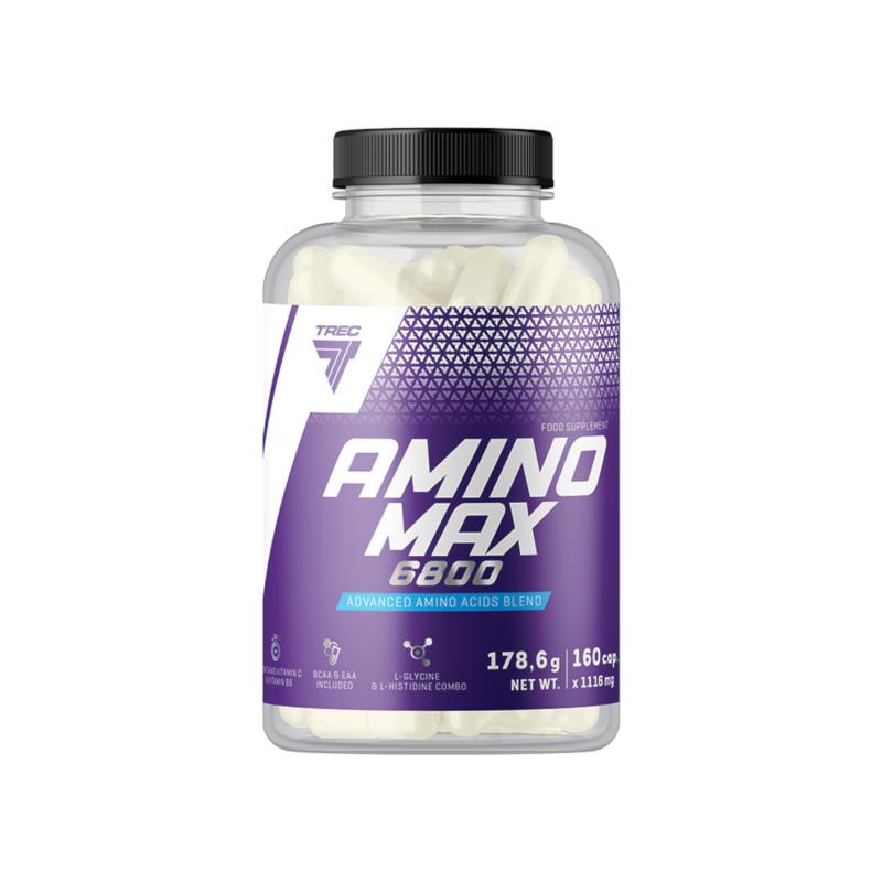 Ülipuhtad aminohappekapslid TREC AMINO MAX 6800, 160 kapslit