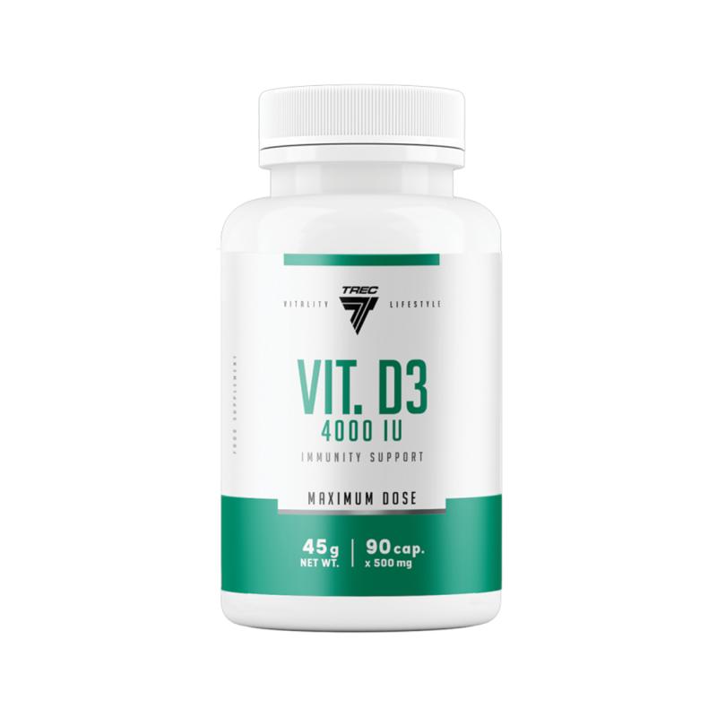 Vitamiinikapselit TREC VIT. D3 4000 IU, 90 kapselia.