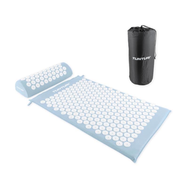 TUNTURI Acupressure Mat And Pillow, Light Blue