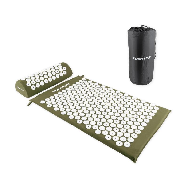 Akupunktuurimatt ja -padi TUNTURI Acupressure Mat And Pillow, Army Green