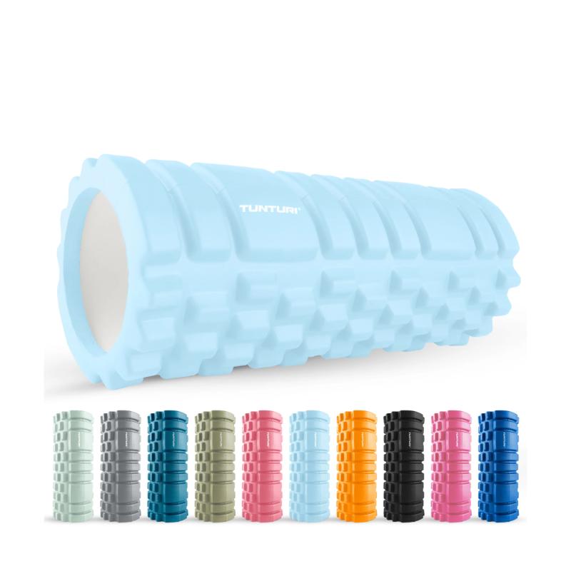 Массажный валик TUNTURI Yoga Grid Foam Roller, 33см, Голубой