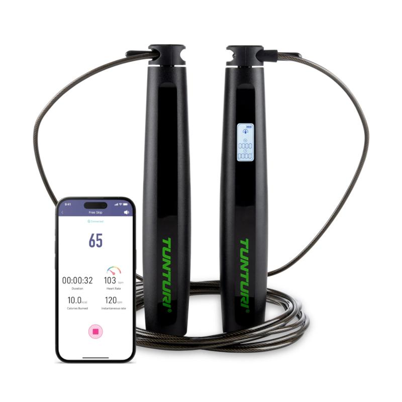 Jump rope TUNTURI Smart Jump Rope with Display and App