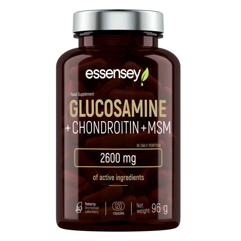 Mineraalikapselit TREC ESSENSEY GLUCOSAMINE+CHONDROITIN+MSM 120 kapselia
