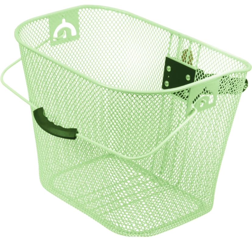 Front basket for BURGHARDT stem, metal, light green, without handle