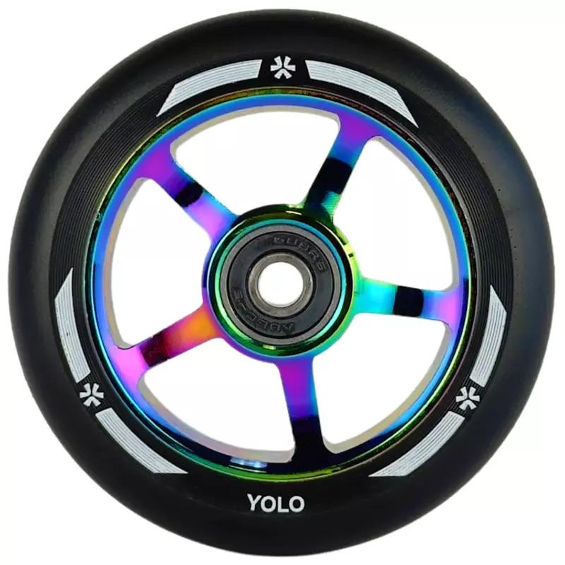 Wheel Union Yolo Pro skootterin pyörä 100mm Musta/Neokromi