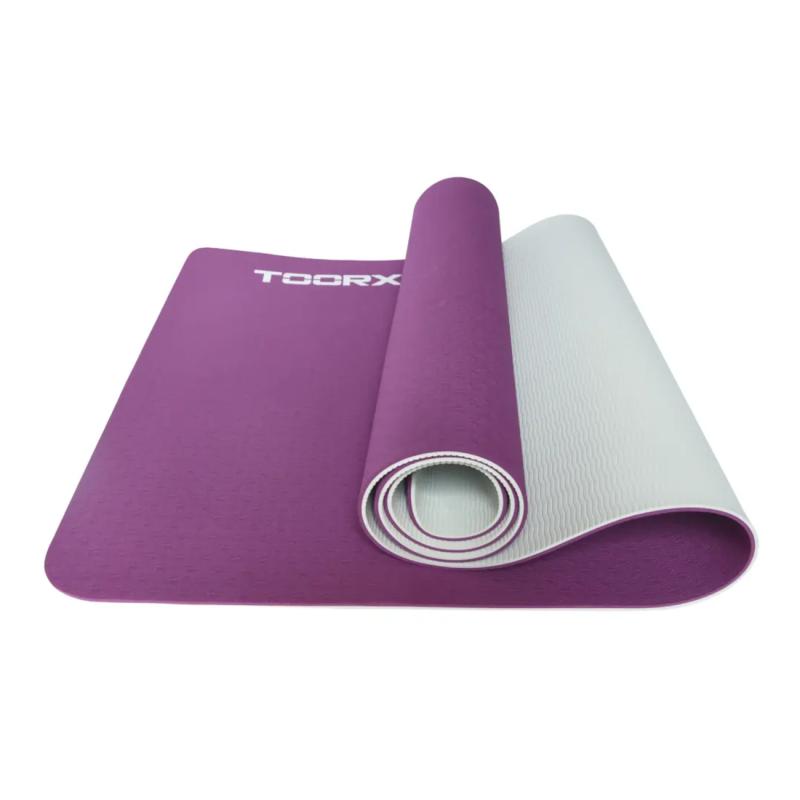 Коврик для йоги TOORX Yoga Mat, бордово-серый