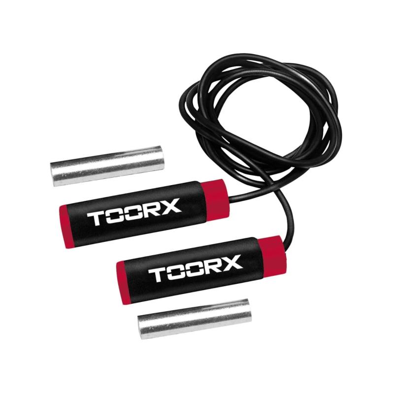 Скакалка TOORX PVC Jump Rope, черно-красный