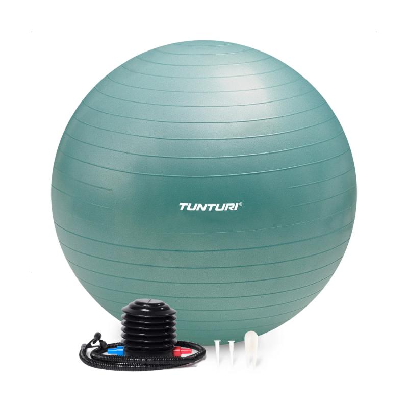 Gymnastics ball TUNTURI Gymball 75cm, Anti-Burst, Petrol