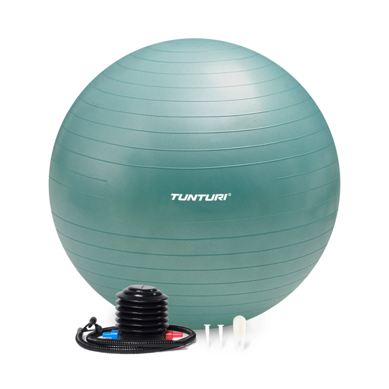 Gymnastics ball TUNTURI Gymball 75cm, Anti-Burst, Petrol