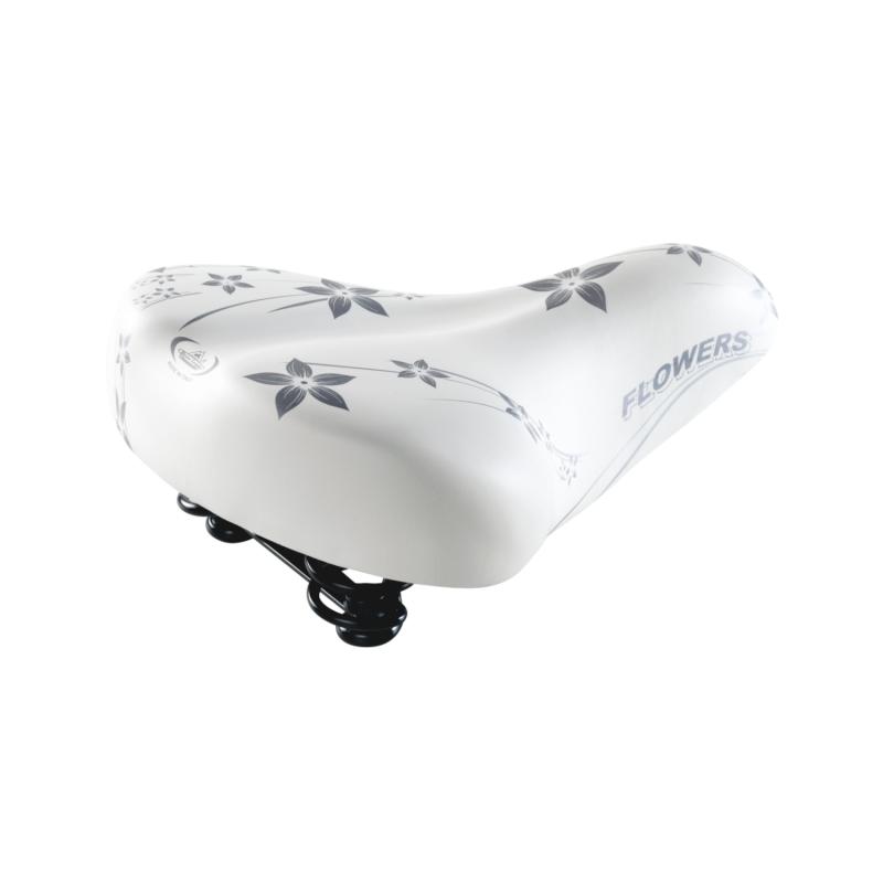 Saddle SELLE MONTE GRAPPA Happy Flowers, white-silver