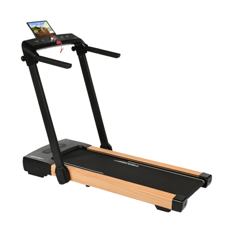 Treadmill CHRISTOPEIT 2in1, black-wood