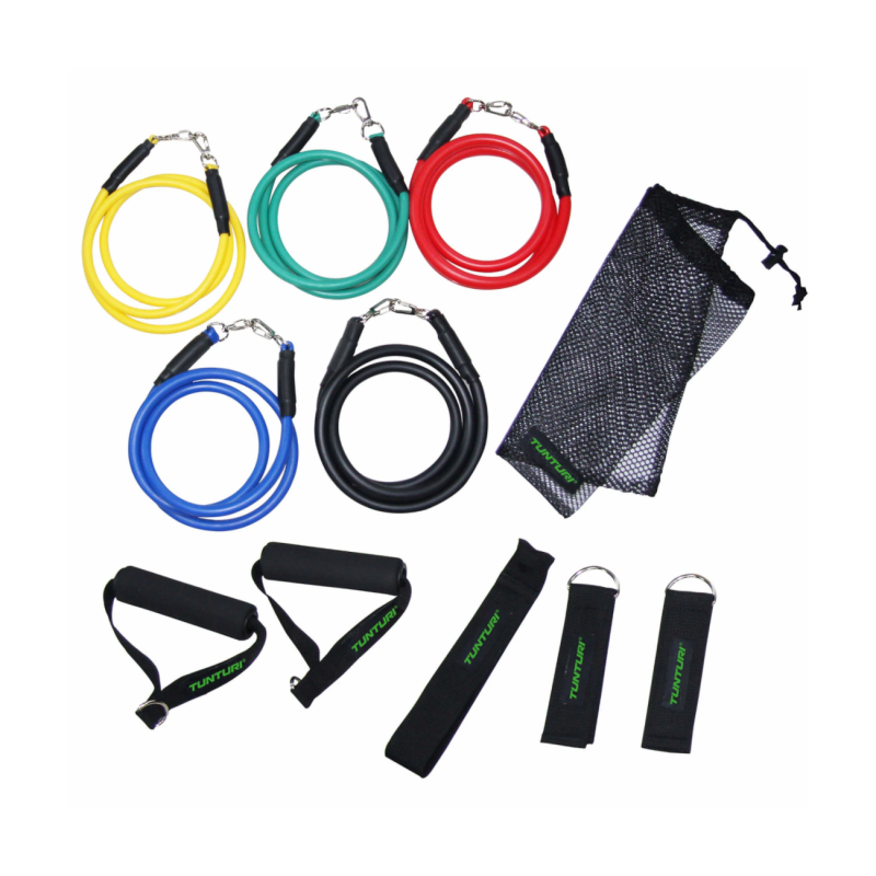 TUNTURI Exercise Multifunction Resistance Tubing Set