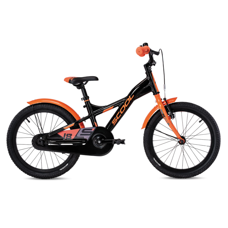 Children's bicycle S´COOL XXlite, 18" Black/Orange