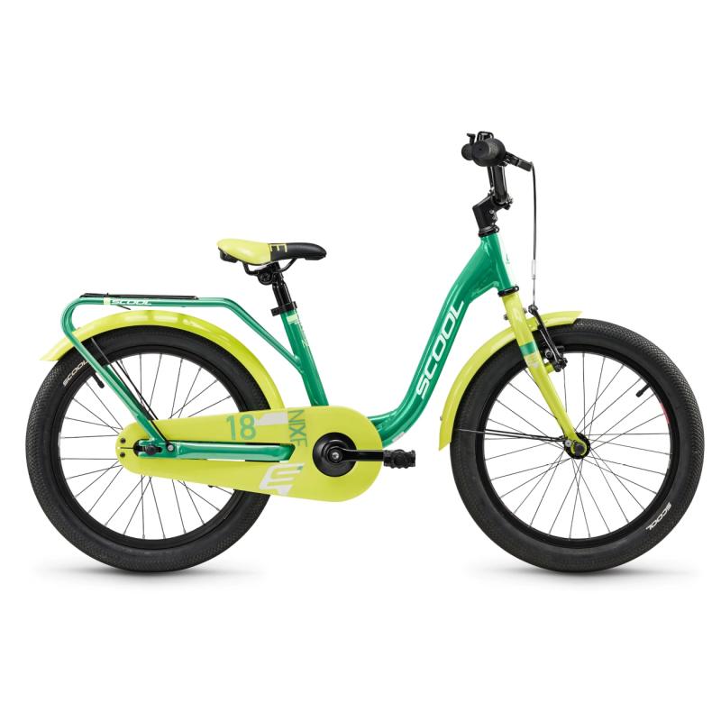 Laste jalgratas S´COOL niXe, 18″ Green/Lime