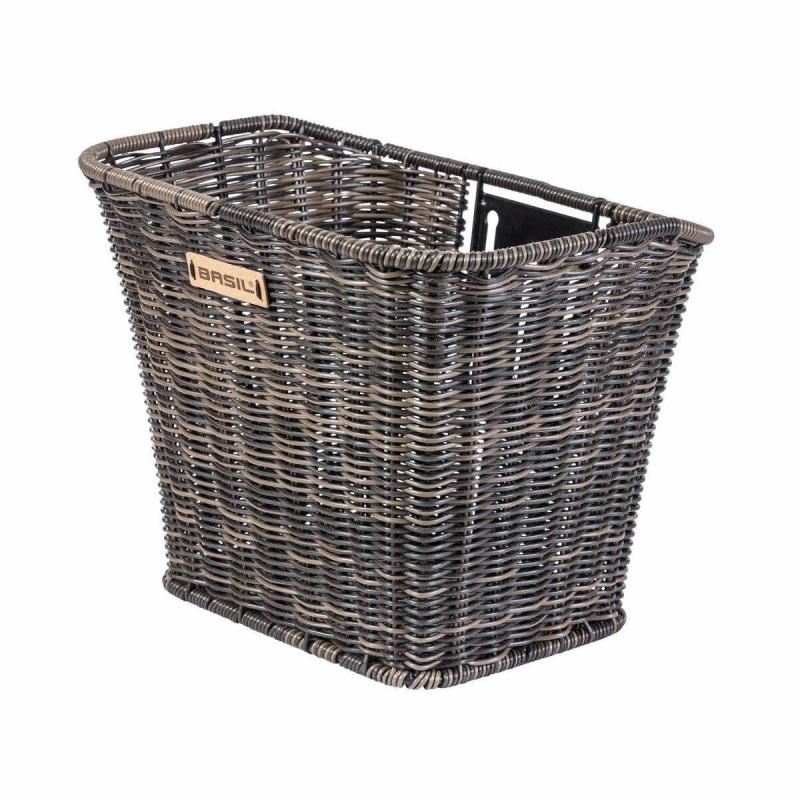 Front basket BASIL Bremen Rattan Look FM, dark brown