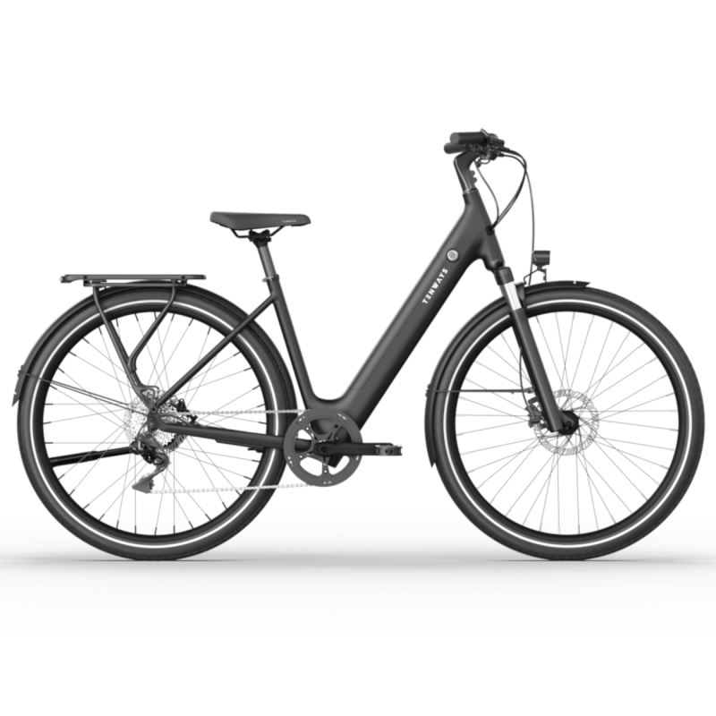 Electric bicycle TENWAYS CGO800 Plus (2025) Midnight Black