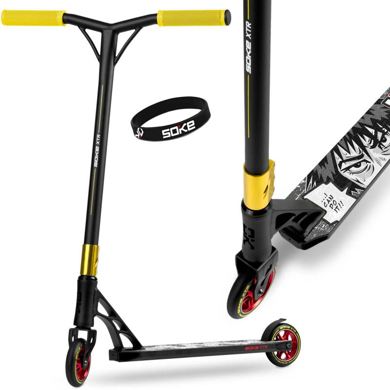 Stunt scooter SOKE XTR, black-yellow