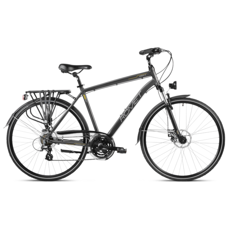 Vīriešu velosipēds ROMET Wagant 2, grafīta/zelta krāsā