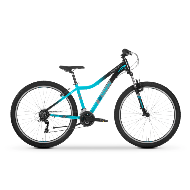 Noorte jalgratas TABOU Venom 1.0 W, 27,5″ must-türkiis, 14+ a