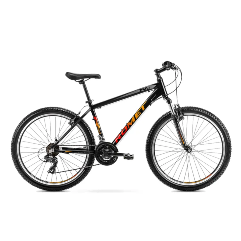 Jalgratas ROMET Rambler R6.0, 26″ XL, must-oranž-punane