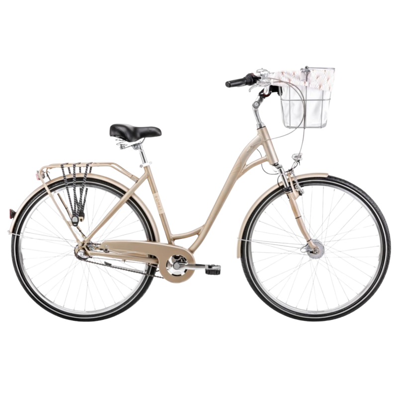 ROMET Art Deco Classic -polkupyörä, etukori, beige