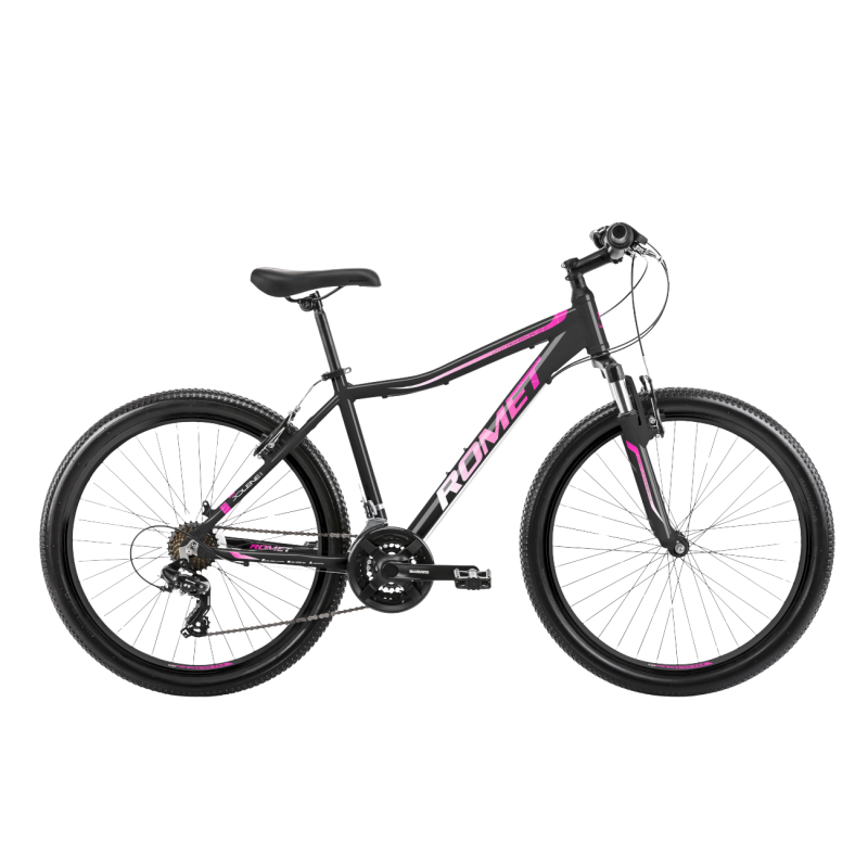 Детский велосипед ROMET Jolene 6.0, 26″ черно-розовый