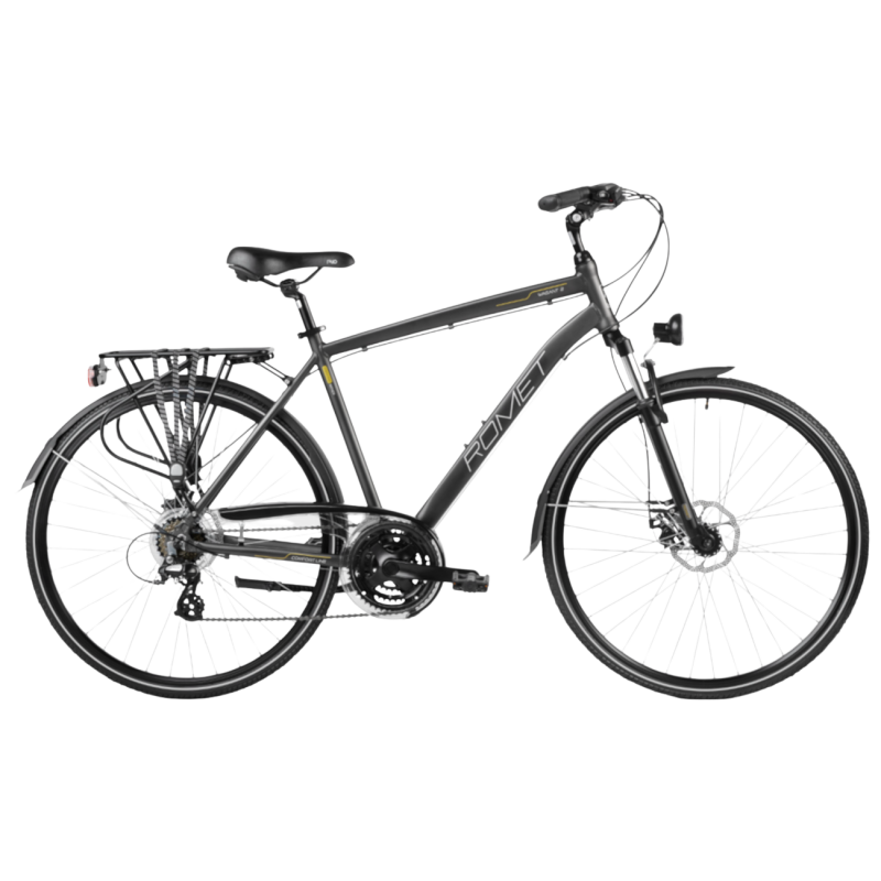 Vīriešu velosipēds ROMET Wagant 2, grafīta/zelta krāsā