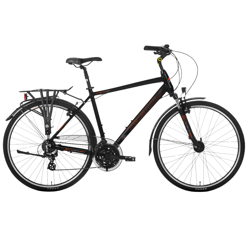 Vīriešu velosipēds TABOU Kinetic 2.0 PLUS, 28″ melni oranžs