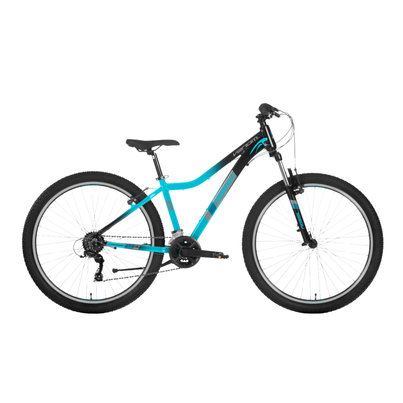 Bērnu velosipēds TABOU Venom 1.0 W, 27,5″ melns-tirkīza, 12-14 gadi