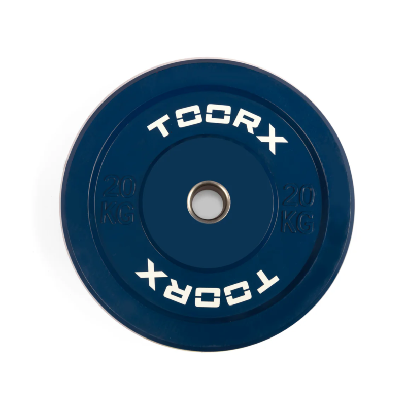 TOORX Bumper Plate Challenge, синий, 50 мм, 20 кг
