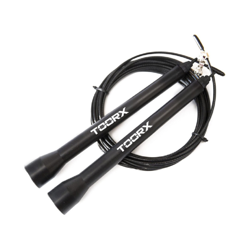 Скакалка Hüppenöör TOORX Steel Speed ​​Jumprope with Plastic Handles, must
