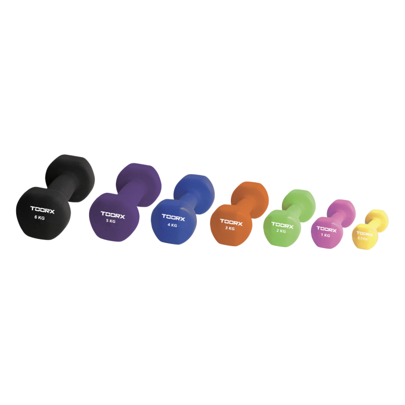 Hantel TOORX Neoprene Dumbbell, must, 6 kg